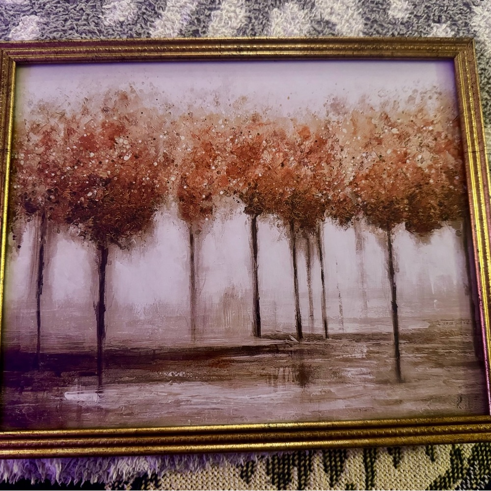 Framed Autumn Tree Art